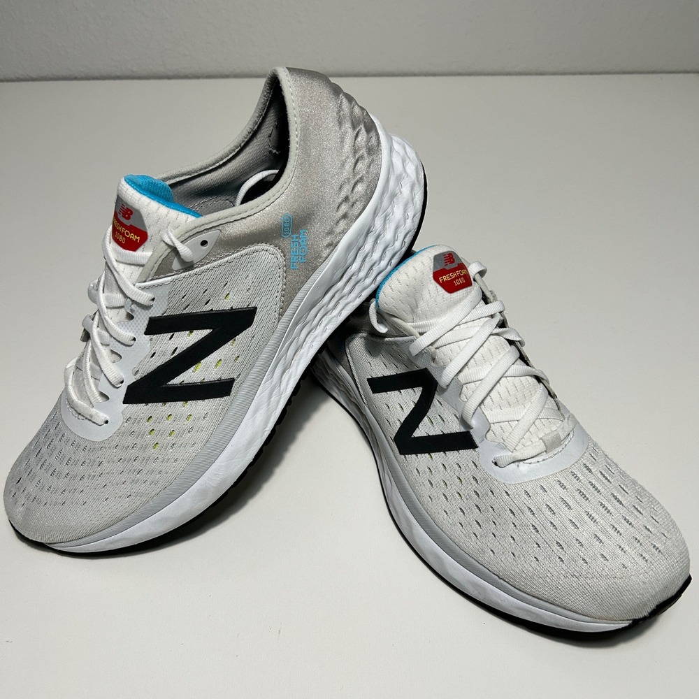 New Balance Fresh Foam 1080v9 White Grey Running Shoes M1080SF9 Mens 11.5